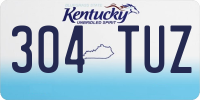 KY license plate 304TUZ