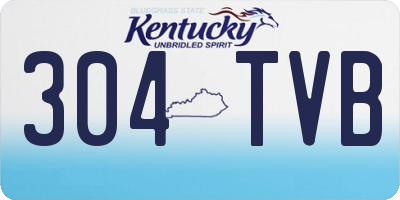 KY license plate 304TVB