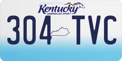 KY license plate 304TVC