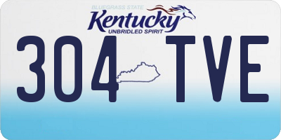 KY license plate 304TVE