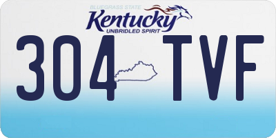 KY license plate 304TVF