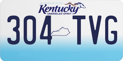 KY license plate 304TVG