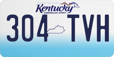 KY license plate 304TVH