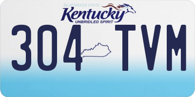 KY license plate 304TVM