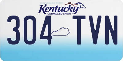 KY license plate 304TVN