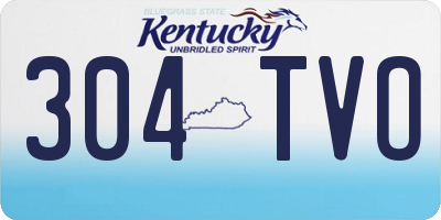 KY license plate 304TVO