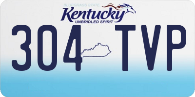 KY license plate 304TVP