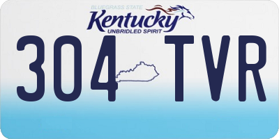 KY license plate 304TVR