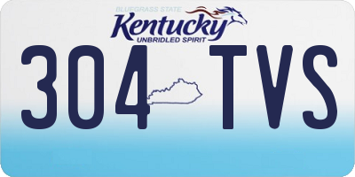 KY license plate 304TVS