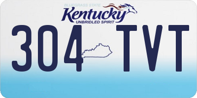 KY license plate 304TVT