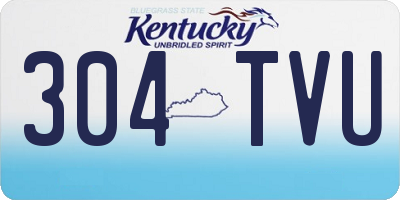 KY license plate 304TVU