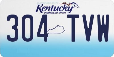 KY license plate 304TVW