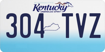 KY license plate 304TVZ