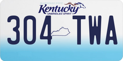 KY license plate 304TWA