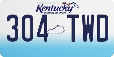 KY license plate 304TWD