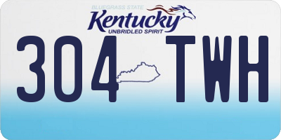 KY license plate 304TWH