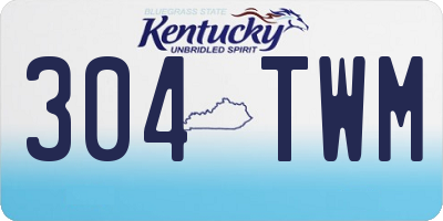 KY license plate 304TWM
