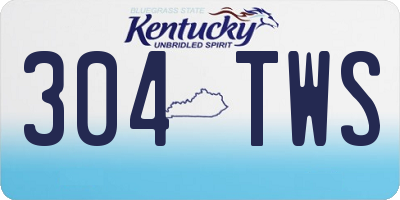 KY license plate 304TWS