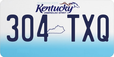 KY license plate 304TXQ