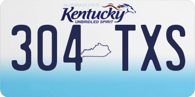 KY license plate 304TXS
