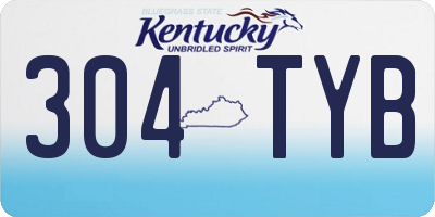 KY license plate 304TYB
