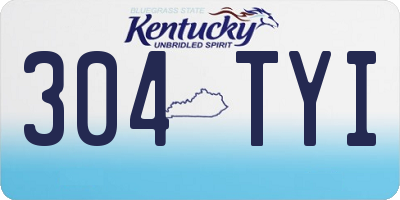 KY license plate 304TYI