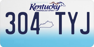 KY license plate 304TYJ