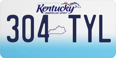 KY license plate 304TYL