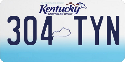 KY license plate 304TYN
