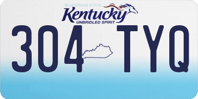 KY license plate 304TYQ