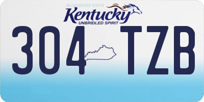 KY license plate 304TZB