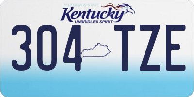 KY license plate 304TZE