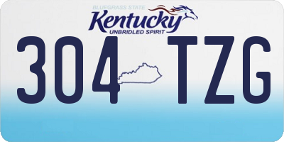KY license plate 304TZG