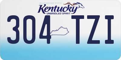 KY license plate 304TZI