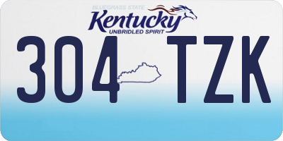 KY license plate 304TZK