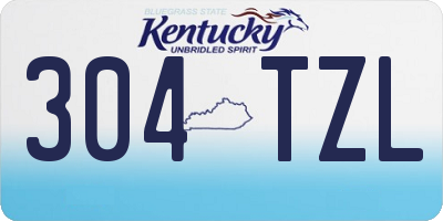 KY license plate 304TZL