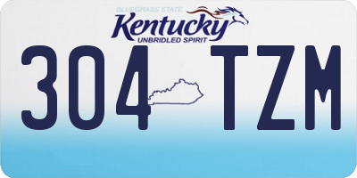 KY license plate 304TZM