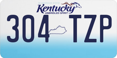 KY license plate 304TZP