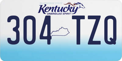 KY license plate 304TZQ