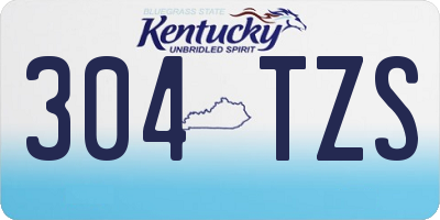 KY license plate 304TZS