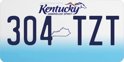 KY license plate 304TZT