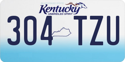 KY license plate 304TZU