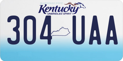 KY license plate 304UAA