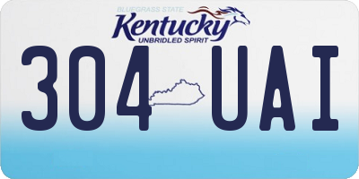 KY license plate 304UAI