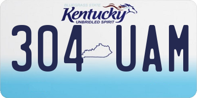 KY license plate 304UAM