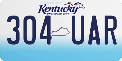 KY license plate 304UAR