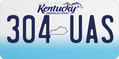 KY license plate 304UAS