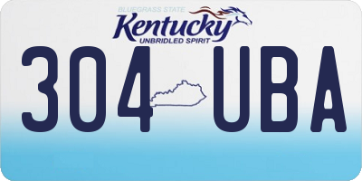 KY license plate 304UBA