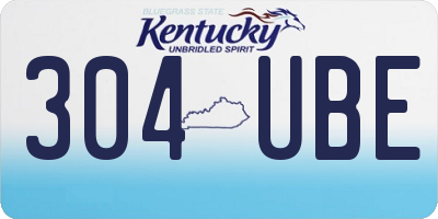 KY license plate 304UBE