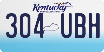 KY license plate 304UBH
